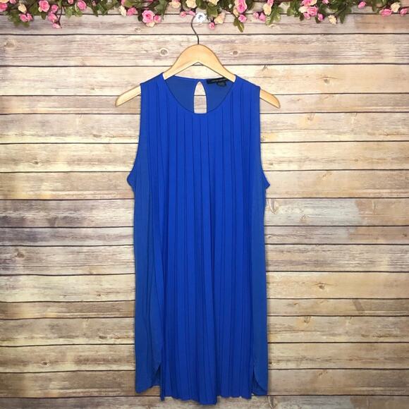 French Connection Polly Pleated Shift Dress - Picture 2 of 9